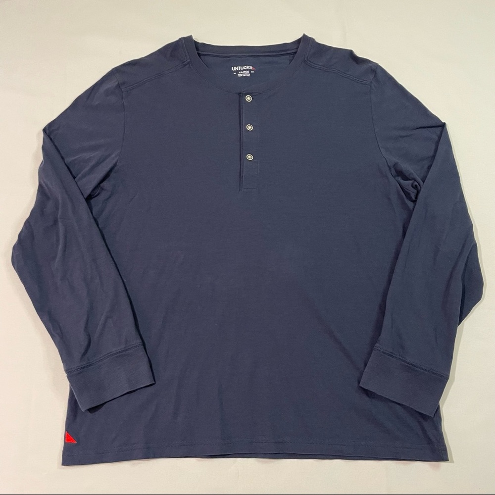 Untuckit Mens Henley Long Sleeve T Shirt Size XL